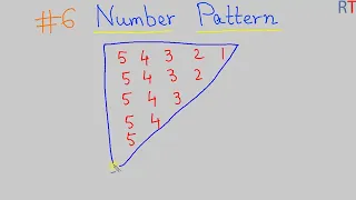 Number Pattern in Java Java Pattern Printing