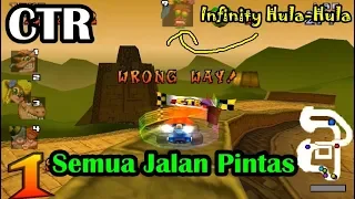 All Shortcuts With Unlimited Hula Hula Jalan Pintas Crash Team Racing PS1