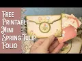 Free Printable Spring Tulip Mini Folio - Junk Journaling