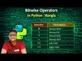 BITWISE OPERATORS PYTHON BANGLA