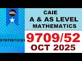 CAIE A AS LEVEL Prob Statistics Paper 52 WINTER 2025 25 Conceptual Explanation