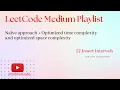 57 Insert Interval Insert Interval LeetCode Optimized Space Complexity