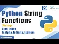 String Functions in Python-Find Index Isalpha Isdigit Isalnum Functions in Python
