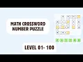 Math Crossword Game - Level 1-100