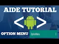 AIDE TUTORIAL - Option Menu