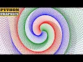 Geometric 3D Optical Illusion Pattern Python Turtle Graphics 03 xRay Pixy