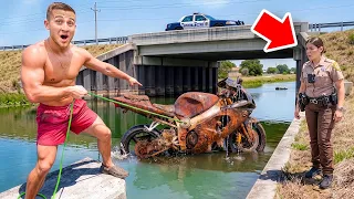We Found A Motorcycle While Magnet Fishing And The Police Showed Up
