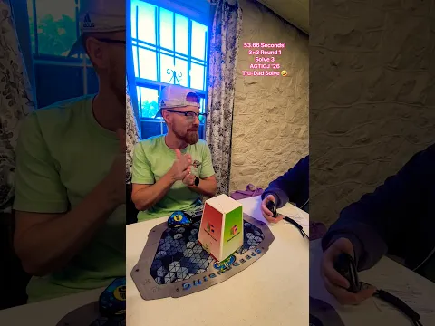 53.66 Seconds! Tru-Dad Solve! 3x3 R1,S3 AGTIGJ '26 #shorts #speedcubeshop #fun #fyp #dad #cool