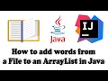 How to Add Words from a file to an ArrayList in Java