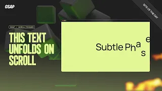 ScrollTrigger Took My Text and Turned It Into Motion Art Powered by SplitText
