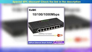 New Arrival KuWFi 5 8Port Gigabit Switch Ethernet Smart Switcher High Performance 1000Mbps Network 