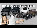 Buying Rating ALL the BLOCKBUX Vehicles - Bloxburg