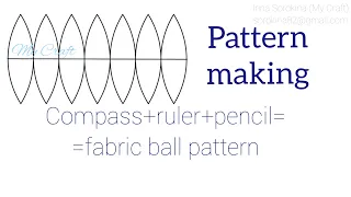 how to make a fabric ball pattern sphere template