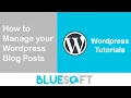 WordPress Tutorial - How to Create Manage Wordpress Blog Posts