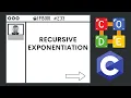 Recursive Exponentiation Exercise Ep 233 C Programming Language