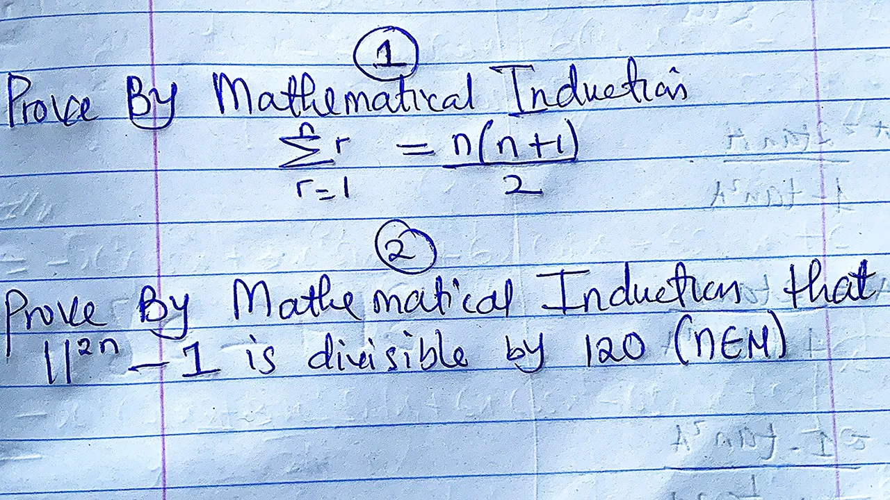 MATHEMATICAL INDUCTION (3) (PAST QUESTIONS AND ANSWER) well explain