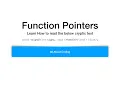 Function Pointers in C Complete Tutorial Theory Coding