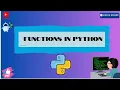functions in python python tutorial AI data science