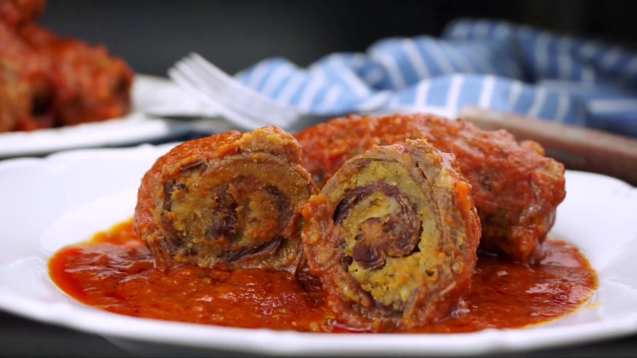 Styled Authentic Italian Braciole With Egg and Bacon picture