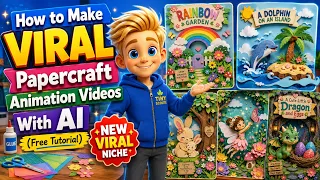 How to Make Viral 3D PaperCraft Animation With AI Free Tutorial