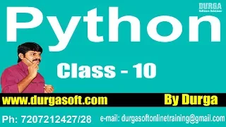 Learn Python Programming Tutorial Online Training by Durga Sir On 08-02-2018