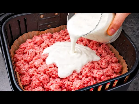 Just Add Yogurt to Ground Meat in the Air Fryer… I've Never Eaten Beef This Delicious!