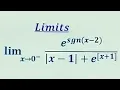 Limits involving greatest Integer Function Signum function and absolute value function
