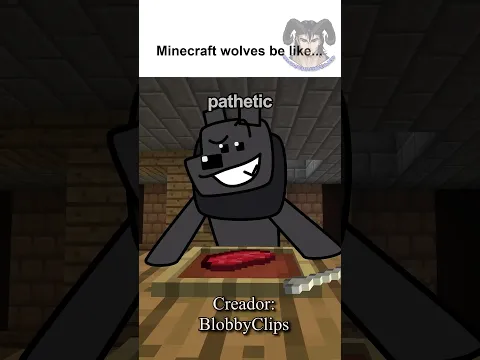 ASI SON LOS LOBOS DE MINECRAFT #doblaje #humor