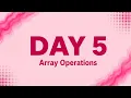 Array Operations in Java Traversal Insert Delete Search DSA using Java Telugu