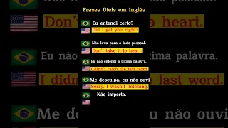 Frases úteis e curtas em Inglês pra conversação. Learn English and Portuguese. Short #3