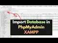 How to Import Database in PhpMyAdmin XAMPP in a Minute