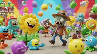 My Plants vs Zombies Toys COME ALIVE! (PvZ Real Life Stop Motion)