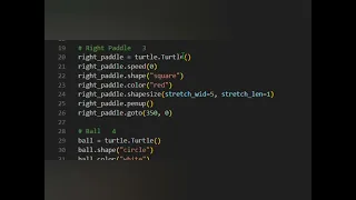 Ping Pong Game using Turtle in Python