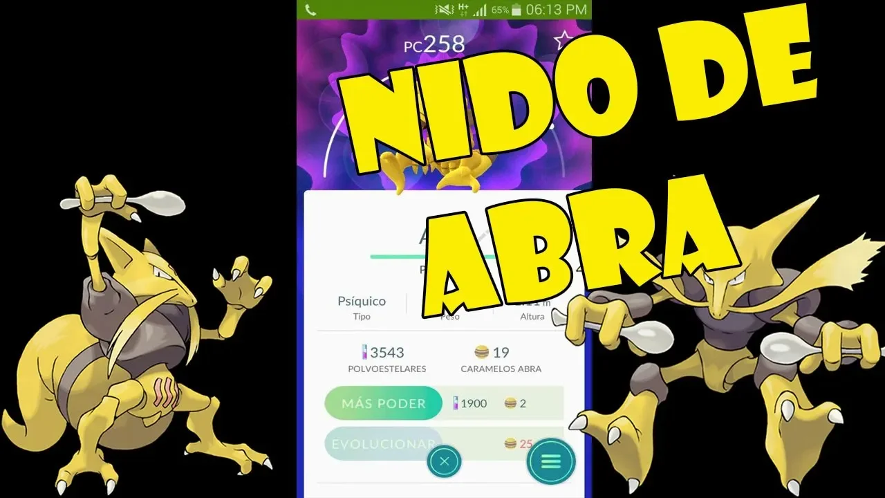 NIDO DE ABRA POKEMON GO OCTUBRE 2019