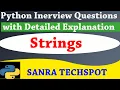 Important String Interview Questions in Python With Example Python Tutorail in Tamil