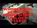 WHIRLPOOL FRONT LOADER - DOOR WON T Unlock