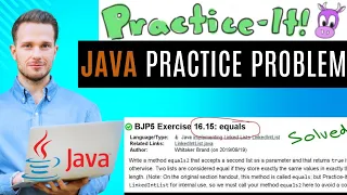 Java Practice It Exercise 16 15 equals LinkedList instance methods