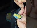 💚🩵Easy beautiful nail art designs with safety pin 🧷💅#shorts #nailart #youtubeshorts #naildesigns