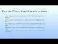 Example of Static Scope Rule with Variables Lecture 11 Java Static Scope Rule