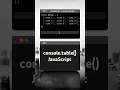 console log vs console table in JavaScript
