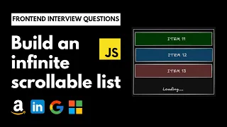 Build an Infinite Scrollable List Frontend Interview Question Hindi