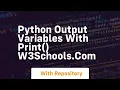 Python output variables with print w3schools com