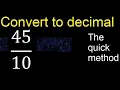 Convert to decimal How To Convert Decimals to Fractions