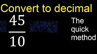Convert to decimal How To Convert Decimals to Fractions
