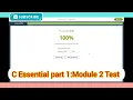 cisco programming essentials in c module 2 test answers C Essential part 1 module 2 test Cisco