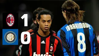 Ronaldinho UMILIA Ibrahimovic In Un DERBY Storico MILAN Vs INTER 08 09  Ronaldinho UMILIA Ibrahimovic In Un DERBY Storico MILAN Vs INTER 08 09