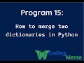 How to merge two dictionaries in Python Part 15