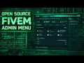 Fivem Admin Menu Open Source ESX QBcore Qbox