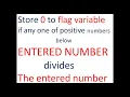 Use of flag variable