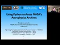 Using Python to Access NASA s Astrophysics Archives